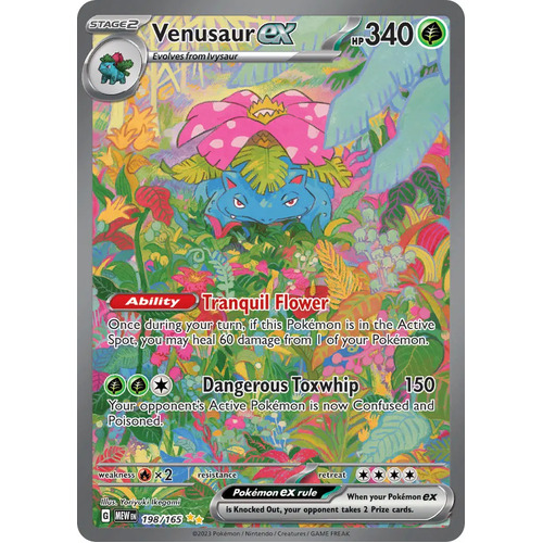 Venusaur EX 198/165 SV 151 Special Illustration Rare Holo Pokemon Card NEAR MINT TCG