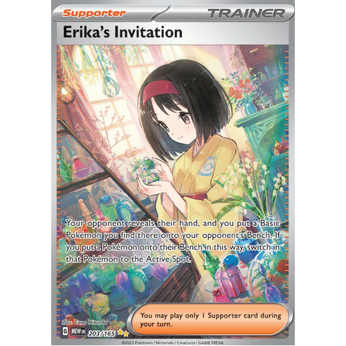 Erika's Invitation 203/165 SV 151 Special Illustration Rare Holo Pokemon Card NEAR MINT TCG