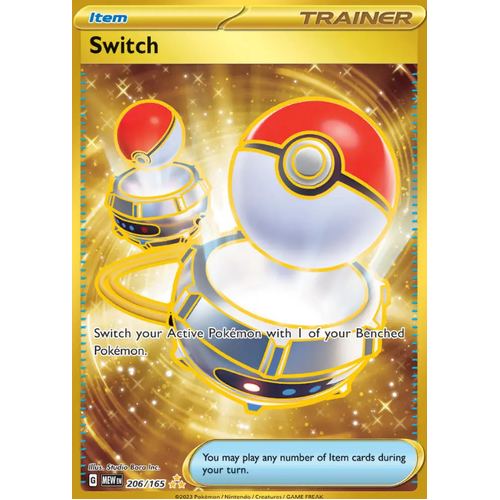 Switch 206/165 SV 151 Gold Secret Rare Holo Pokemon Card NEAR MINT TCG