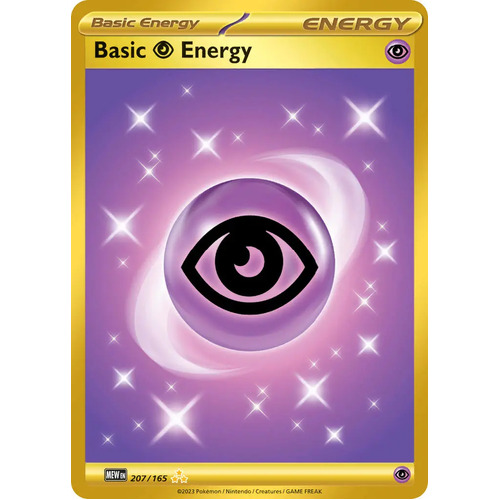 Psychic Energy 207/165 SV 151 Gold Secret Rare Holo Pokemon Card NEAR MINT TCG
