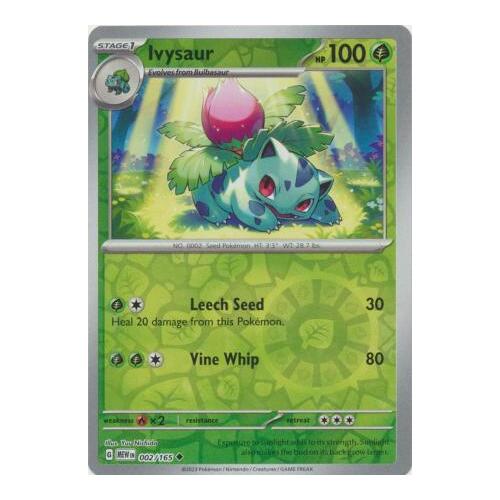 Ivysaur 002/165 SV 151 Reverse Holo Uncommon Pokemon Card NEAR MINT TCG