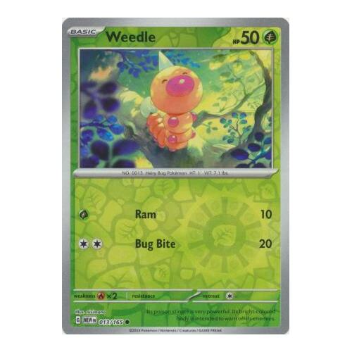 Weedle 013/165 SV 151 Reverse Holo Common Pokemon Card NEAR MINT TCG