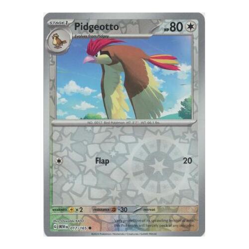Pidgeotto 017/165 SV 151 Reverse Holo Common Pokemon Card NEAR MINT TCG