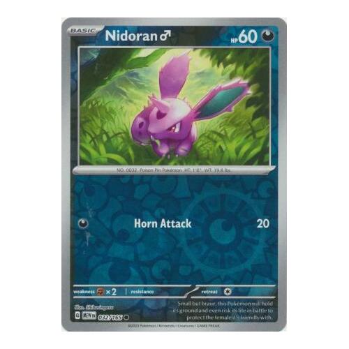 Nidoran 032/165 SV 151 Reverse Holo Common Pokemon Card NEAR MINT TCG