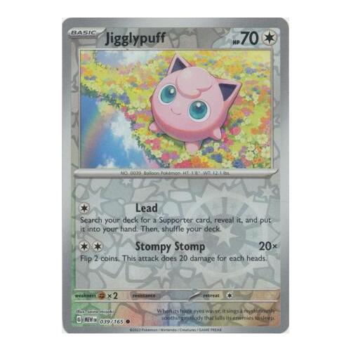 Jigglypuff 039/165 SV 151 Reverse Holo Common Pokemon Card NEAR MINT TCG