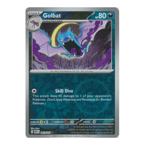 Golbat 042/165 SV 151 Reverse Holo Uncommon Pokemon Card NEAR MINT TCG