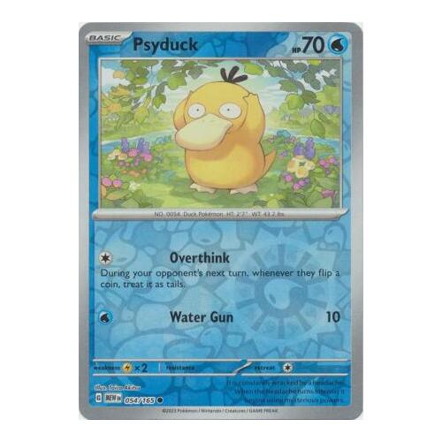 Psyduck 054/165 SV 151 Reverse Holo Common Pokemon Card NEAR MINT TCG