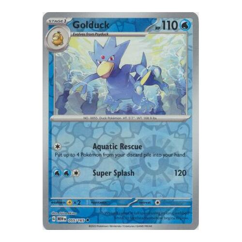 Golduck 055/165 SV 151 Reverse Holo Uncommon Pokemon Card NEAR MINT TCG