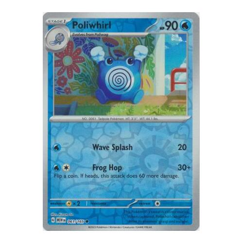 Poliwhirl 061/165 SV 151 Reverse Holo Common Pokemon Card NEAR MINT TCG