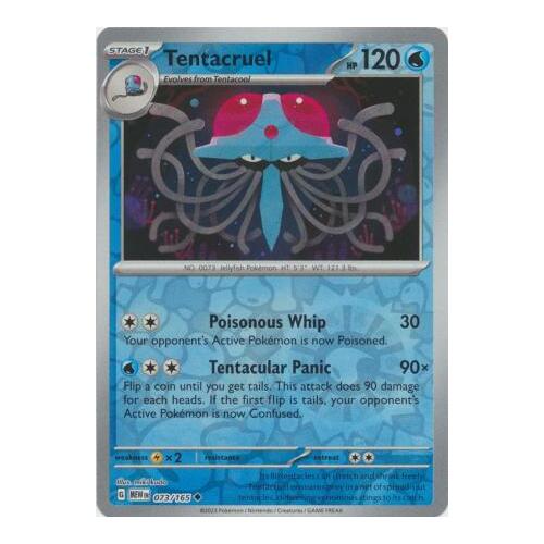 Tentacruel 073/165 SV 151 Reverse Holo Uncommon Pokemon Card NEAR MINT TCG