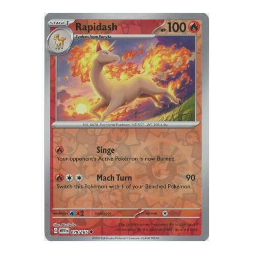 Rapidash 078/165 SV 151 Reverse Holo Uncommon Pokemon Card NEAR MINT TCG