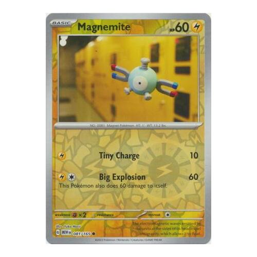 Magnemite 081/165 SV 151 Reverse Holo Common Pokemon Card NEAR MINT TCG