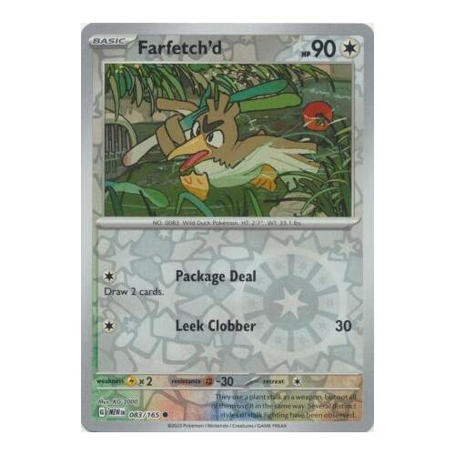 Farfetch'd 083/165 SV 151 Reverse Holo Common Pokemon Card NEAR MINT TCG