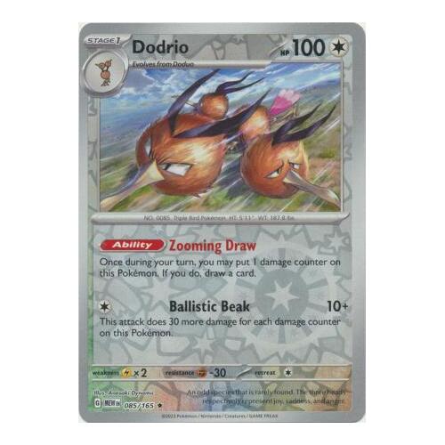 Dodrio 085/165 SV 151 Reverse Holo Rare Pokemon Card NEAR MINT TCG