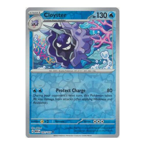 Cloyster 091/165 SV 151 Reverse Holo Uncommon Pokemon Card NEAR MINT TCG