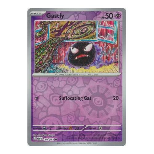Gastly 092/165 SV 151 Reverse Holo Common Pokemon Card NEAR MINT TCG