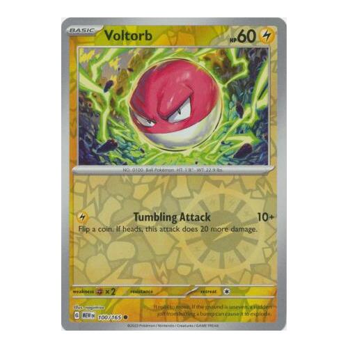Voltorb 100/165 SV 151 Reverse Holo Common Pokemon Card NEAR MINT TCG