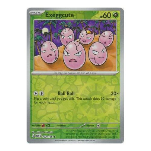 Exeggcute 102/165 SV 151 Reverse Holo Common Pokemon Card NEAR MINT TCG