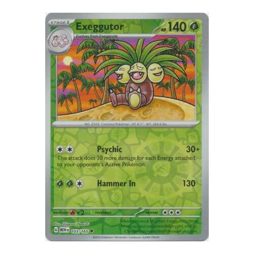 Exeggcutor 103/165 SV 151 Reverse Holo Uncommon Pokemon Card NEAR MINT TCG