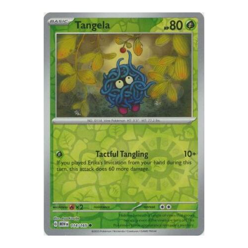 Tangela 114/165 SV 151 Reverse Holo Common Pokemon Card NEAR MINT TCG