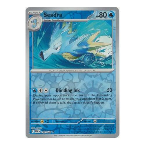 Seadra 117/165 SV 151 Reverse Holo Uncommon Pokemon Card NEAR MINT TCG