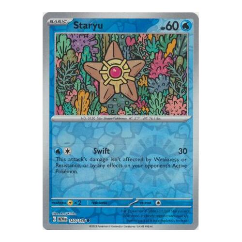 Staryu 120/165 SV 151 Reverse Holo Common Pokemon Card NEAR MINT TCG