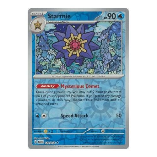 Starmie 121/165 SV 151 Reverse Holo Rare Pokemon Card NEAR MINT TCG