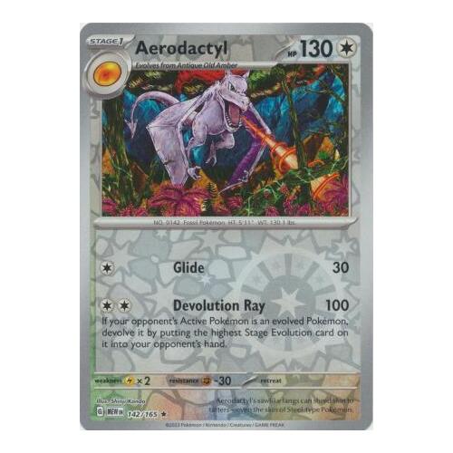 Aerodactyl 142/165 SV 151 Reverse Holo Rare Pokemon Card NEAR MINT TCG