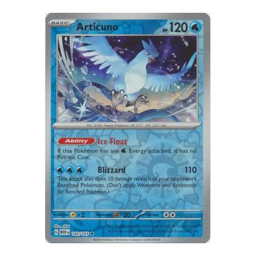 Articuno 144/165 SV 151 Reverse Holo Rare Pokemon Card NEAR MINT TCG