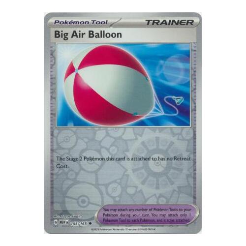 Big Air Baloon 155/165 SV 151 Reverse Holo Uncommon Pokemon Card NEAR MINT TCG