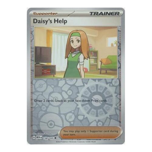 Daisy's Help 158/165 SV 151 Reverse Holo Uncommon Pokemon Card NEAR MINT TCG