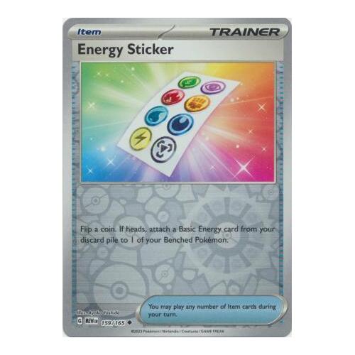 Energy Sticker 159/165 SV 151 Reverse Holo Uncommon Pokemon Card NEAR MINT TCG