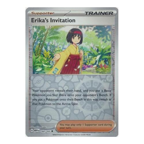 Erika's Invitation 160/165 SV 151 Reverse Holo Uncommon Pokemon Card NEAR MINT TCG