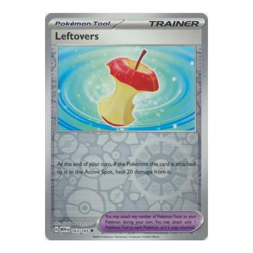 Leftovers 163/165 SV 151 Reverse Holo Uncommon Pokemon Card NEAR MINT TCG