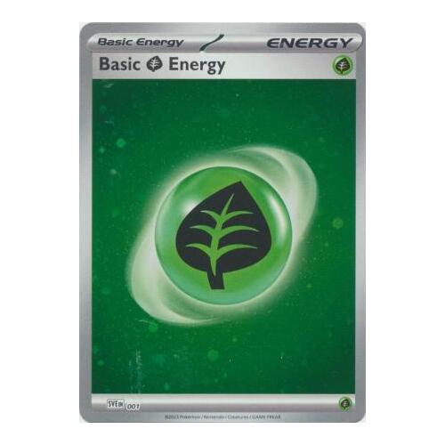 Grass Energy 001 SV 151 Reverse Galaxy Holo Pokemon Card NEAR MINT TCG