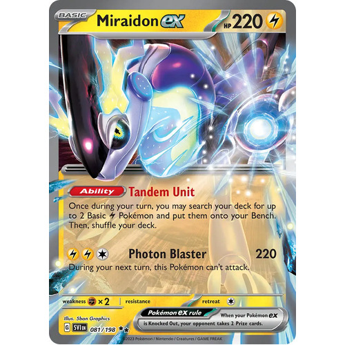 Miraidon ex 081/198 Scarlet and Violet Base Set Holo Ultra Rare Pokemon Card NEAR MINT TCG