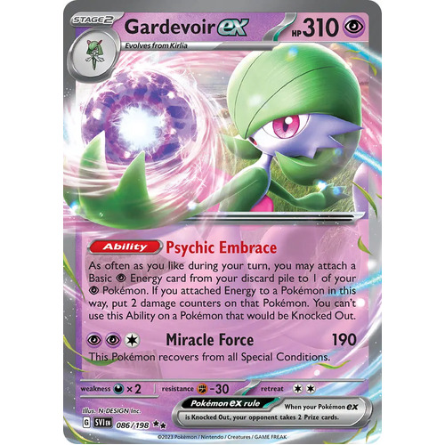 Gardevoir ex 086/198 Scarlet and Violet Base Set Holo Ultra Rare Pokemon Card NEAR MINT TCG