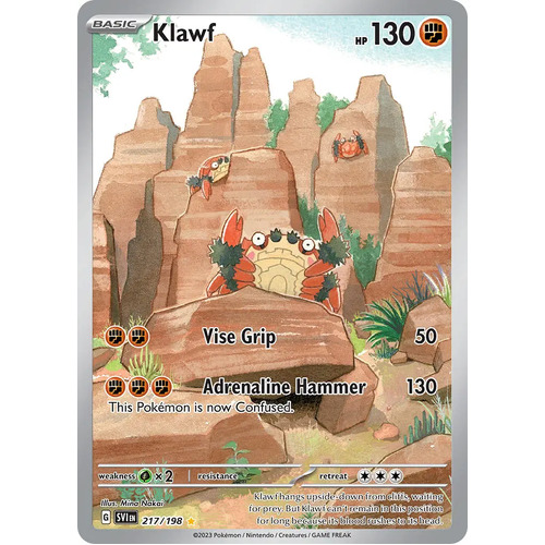 Klawf 217/198 Scarlet and Violet Base Set Illustration Rare Holo Pokemon Card NEAR MINT TCG