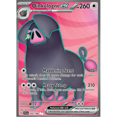 Oinkologne ex 234/198 Scarlet and Violet Base Set Full Art Holo Secret Rare Pokemon Card NEAR MINT TCG