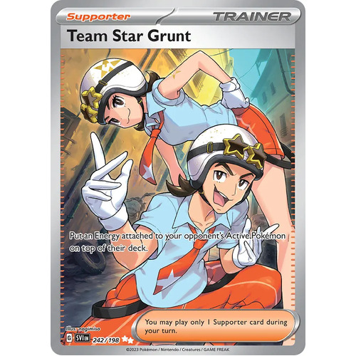 Team Star Grunt 242/198 Scarlet and Violet Base Set Full Art Holo Secret Rare Pokemon Card NEAR MINT TCG