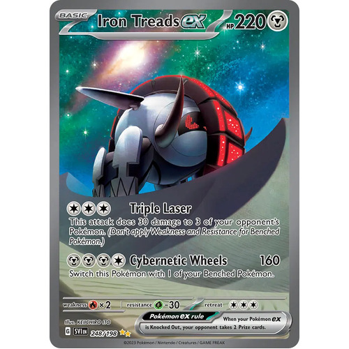 Iron Treads ex 248/198 Scarlet and Violet Base Set Special Illustration Rare Holo Pokemon Card NEAR MINT TCG