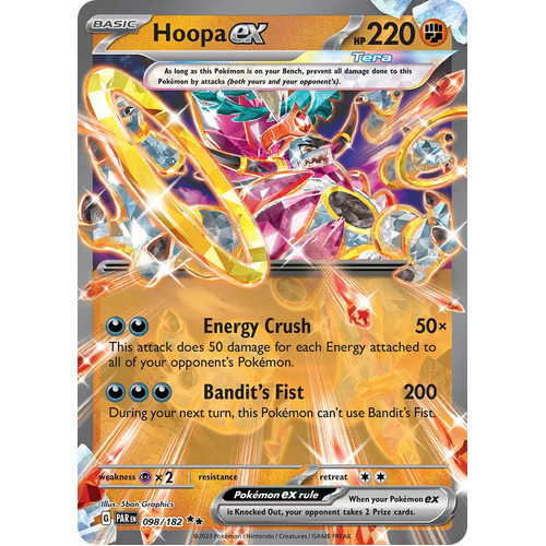 Hoopa EX 098/182 SV Paradox Rift Holo Ultra Rare Pokemon Card NEAR MINT TCG
