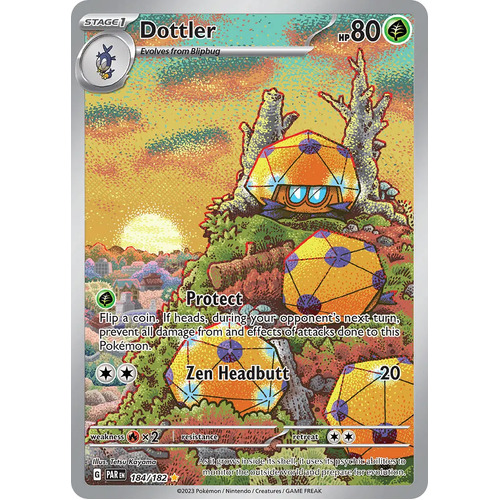 Dottler 184/182 SV Paradox Rift Illustration Rare Pokemon Card NEAR MINT TCG