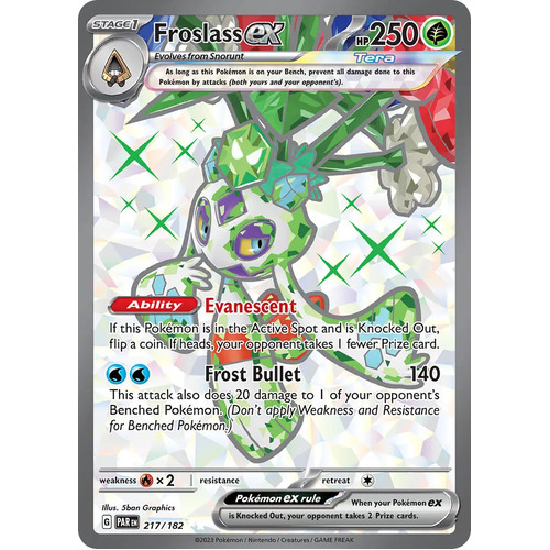 Froslass EX 217/182 SV Paradox Rift Full Art Secret Rare Pokemon Card NEAR MINT TCG
