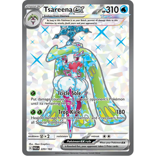 Tsareena EX 220/182 SV Paradox Rift Full Art Secret Rare Pokemon Card NEAR MINT TCG