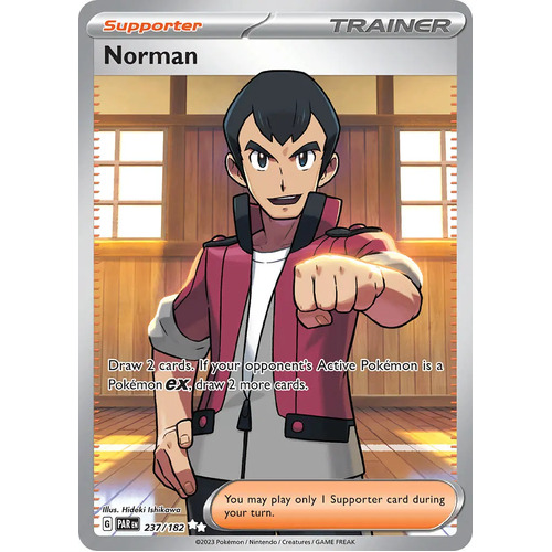 Norman 237/182 SV Paradox Rift Full Art Secret Rare Pokemon Card NEAR MINT TCG