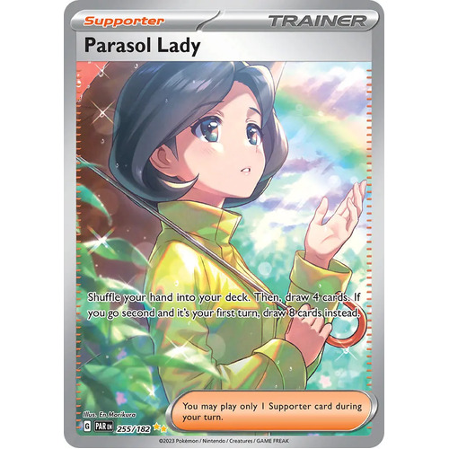Parasol Lady 255/182 SV Paradox Rift Special Illustration Rare Pokemon Card NEAR MINT TCG