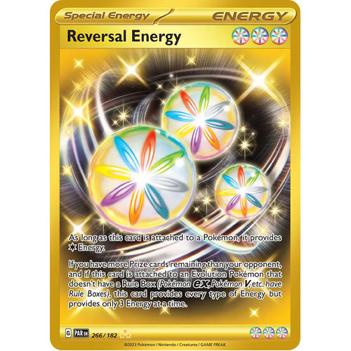 Reversal Energy 266/182 SV Paradox Rift Gold Secret Rare Pokemon Card NEAR MINT TCG