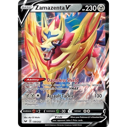 Zamazenta V 139/202 JUMBO OVERSIZED Promo Holo Mint Pokemon Card:: Unicorn  Cards - YuGiOh!, Pokemon, Digimon and MTG TCG Cards for Players and  Collectors.