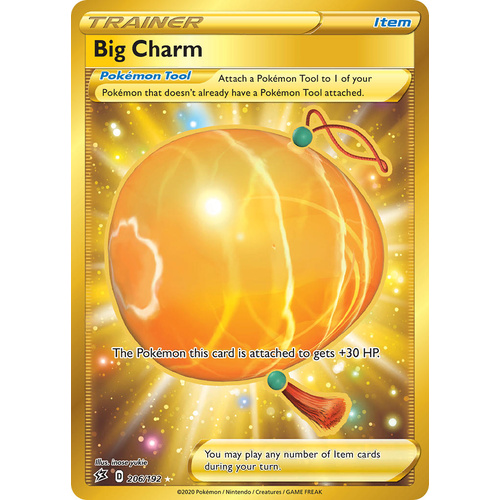 Big Charm 206/192 SWSH Rebel Clash Holo Secret Rare Full Art Pokemon Card NEAR MINT TCG